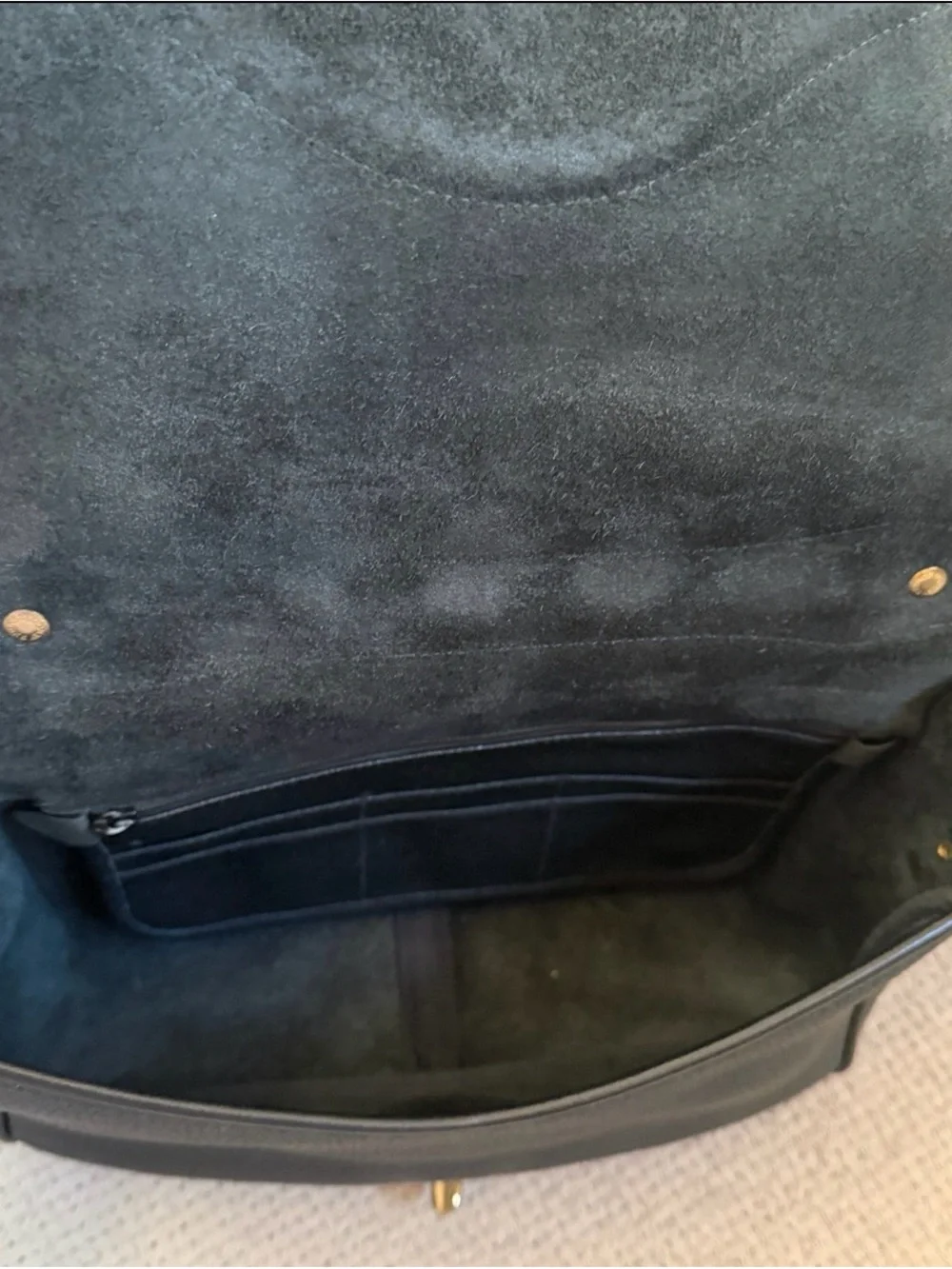 Classic Black Leather Crossbody Satchel